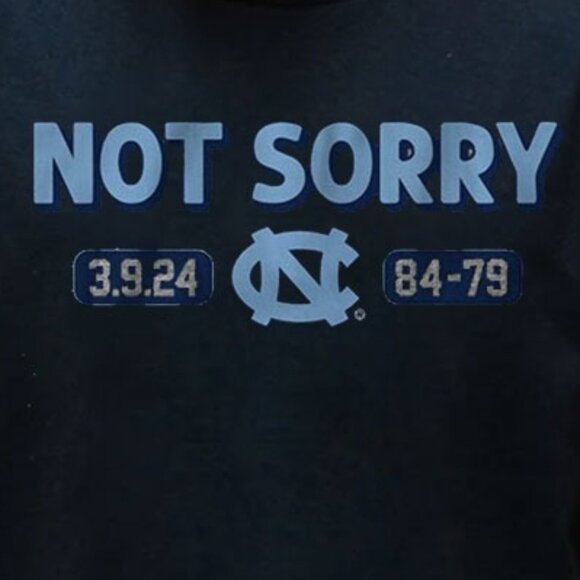 UNC Basketball Not Sorry North Carolina Graphic T-Shirt College Fan Casual Tee05 - Picture 2 of 5